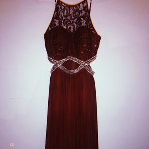Maroon halter Homecoming Dress size 4